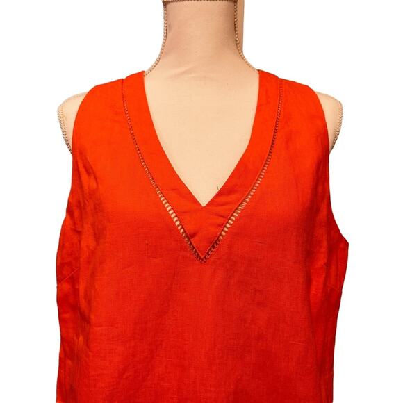 Gap - Hula Red linen Shift Dress, size LP, NWT - Picture 2 of 15